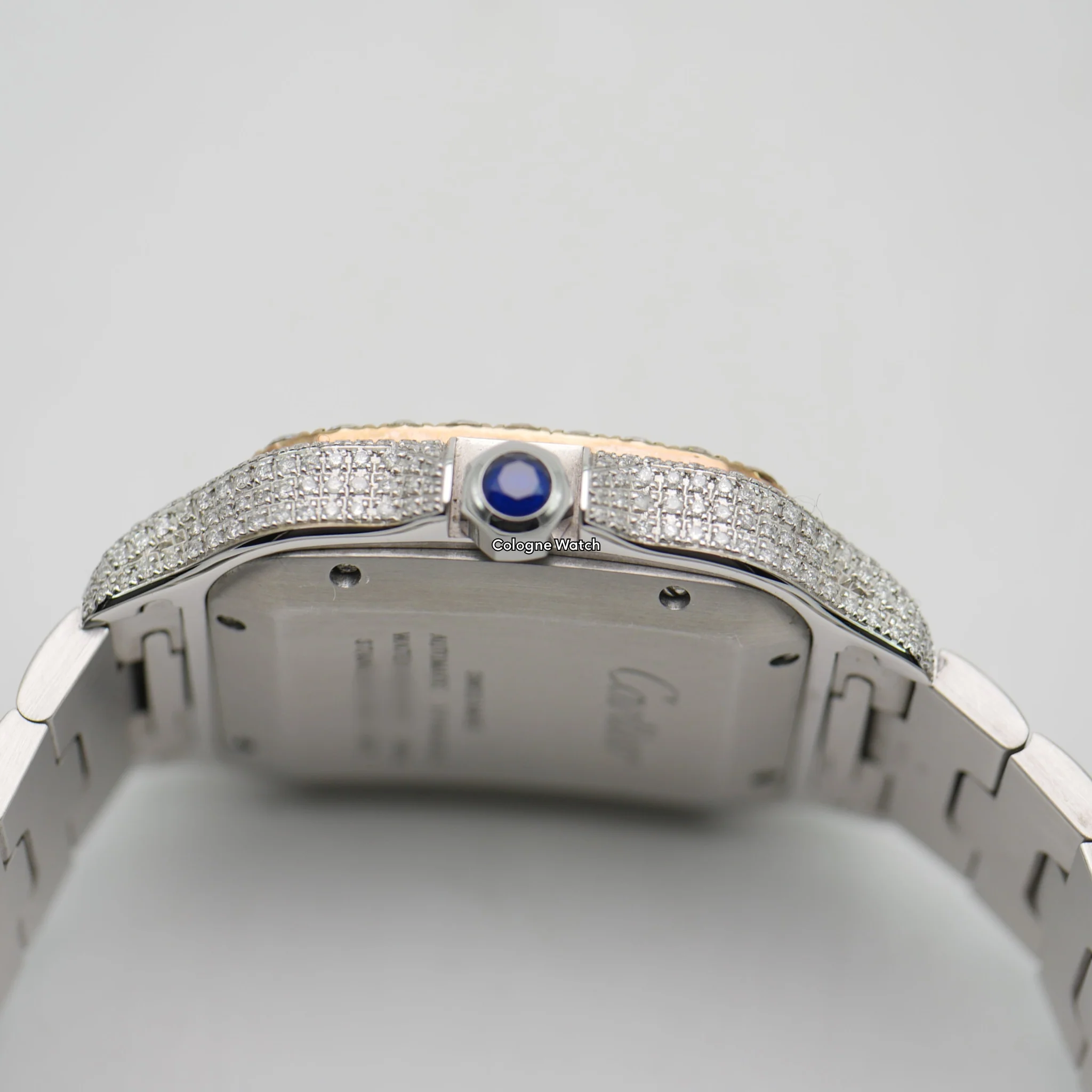 Cartier Santos Iced Out Stahl / Roségold WSSA0018 - 2021 - Image 10