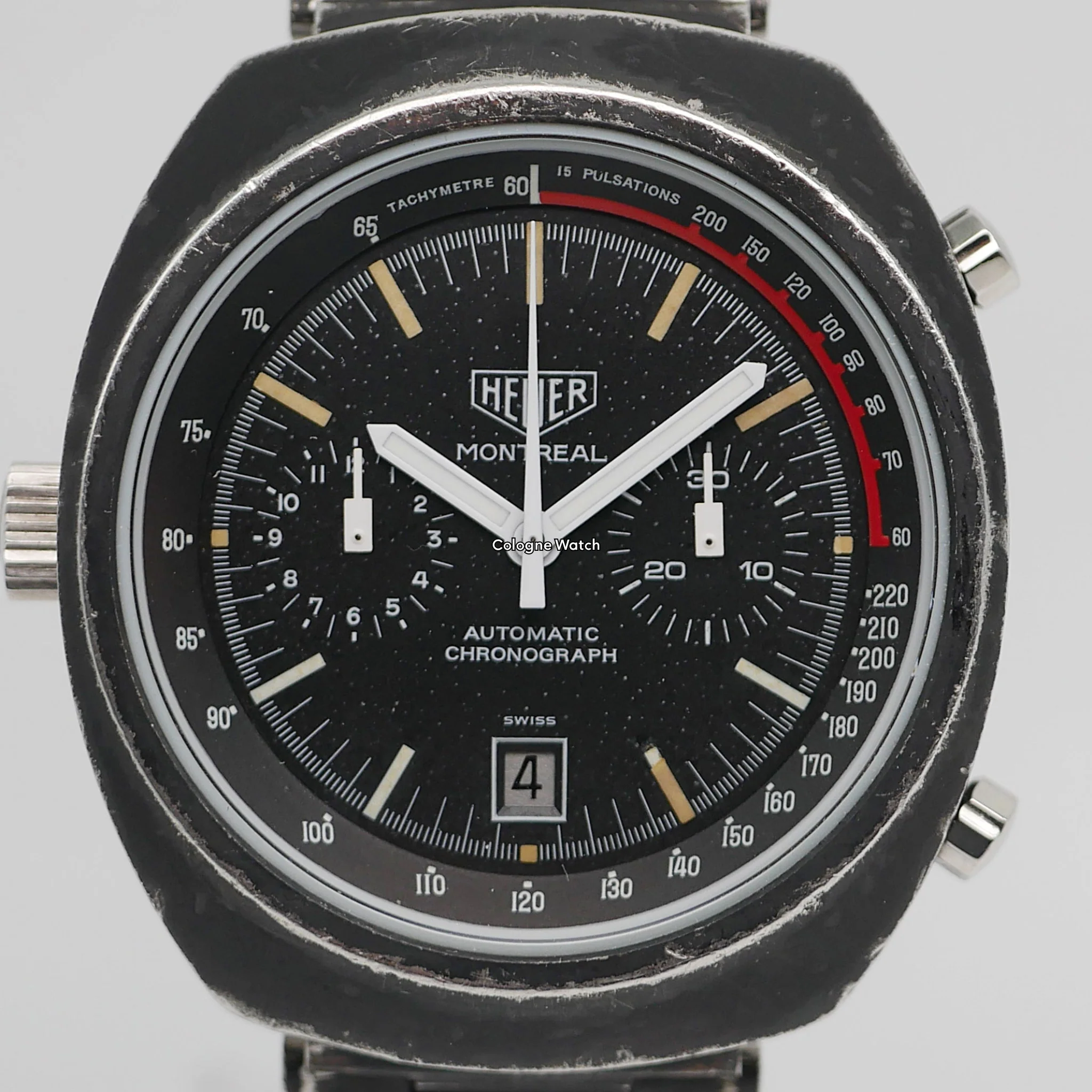 Heuer Montreal Vintage Stahl PVD black - 110.503 - Image 3