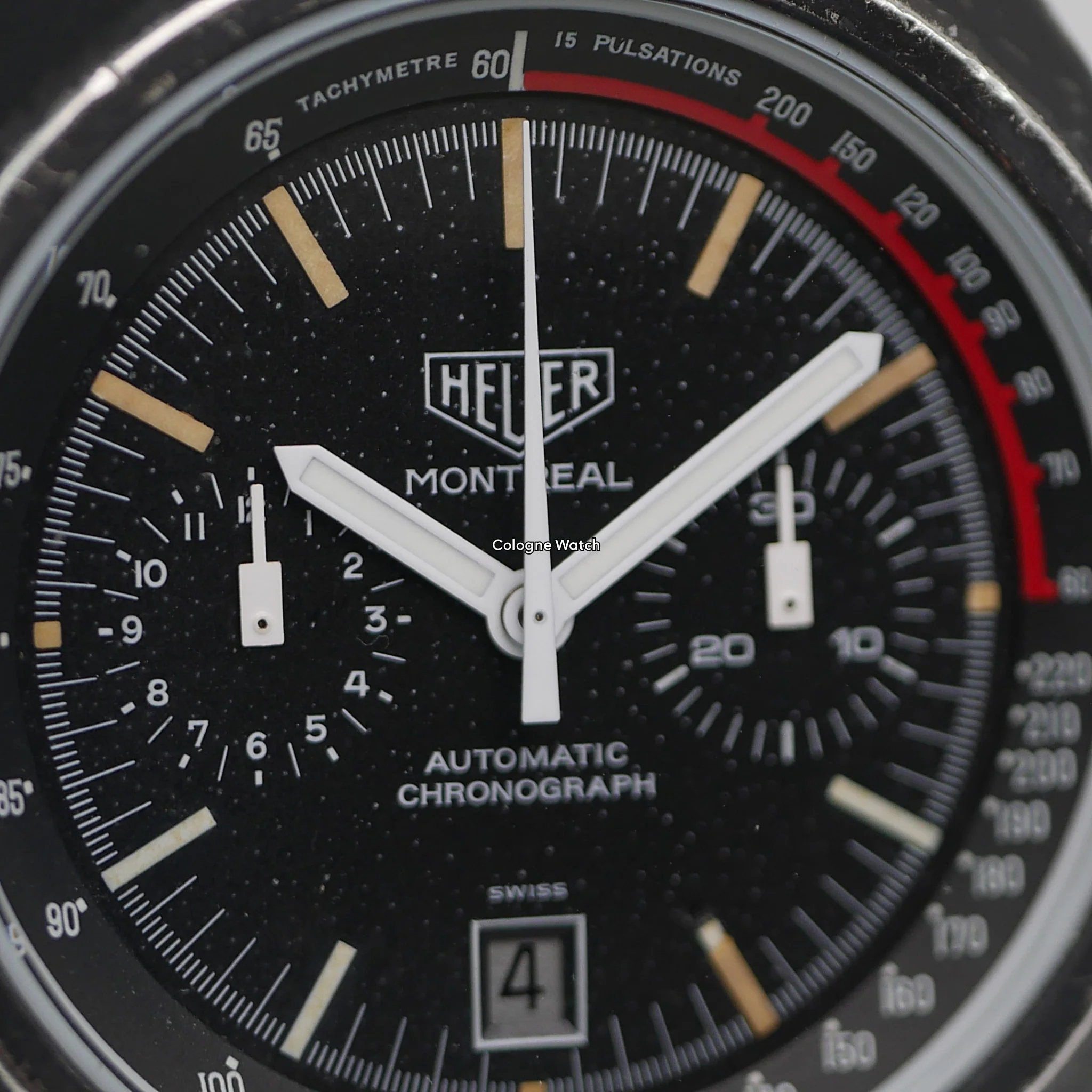 Heuer Montreal Vintage Stahl PVD black - 110.503 - Image 7